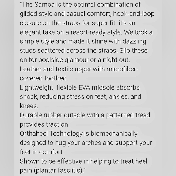 Sz 8, VIONIC,Samoa Orthopedic Gray Slides With Silver Studs & Adjustable Straps. - Picture 10 of 11